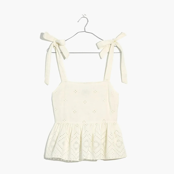 Plus Rosalie Tie-Strap Top in Geo Eyelet SZ 1X - Picture 4 of 11